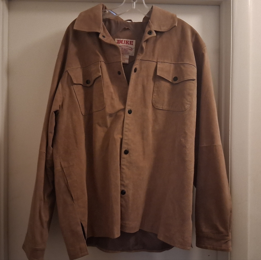 Haband Brown Bomber-Style Suede-Look Jacket
